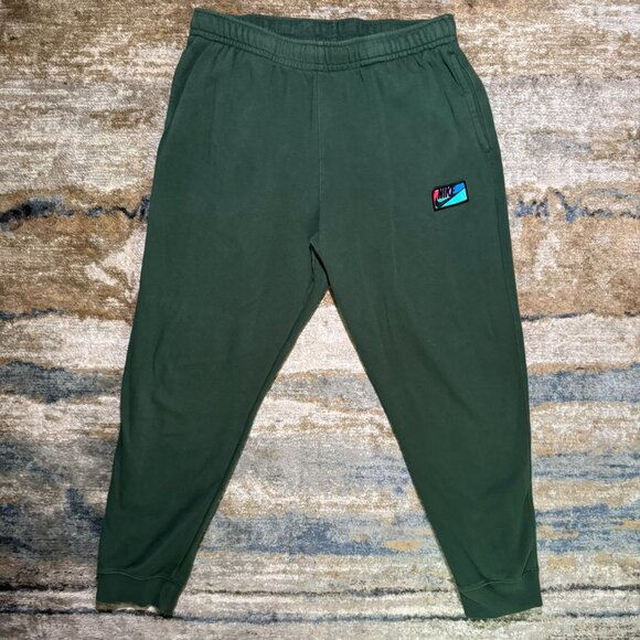 Nike Joggers Sweatpants – Green Retro Logo – Women's Size XL - Picture 1 of 3